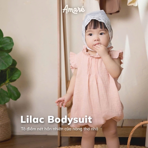 Bodysuit cách điệu ren cho bé gái Lilac (0M-24M)