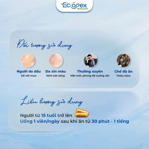 [2 HỘP TẶNG 1 HỘP] Kẽm Gluconat + Vitamin - Viên Uống Bổ Sung Kẽm Và Vitamin - Hộp 60 Viên