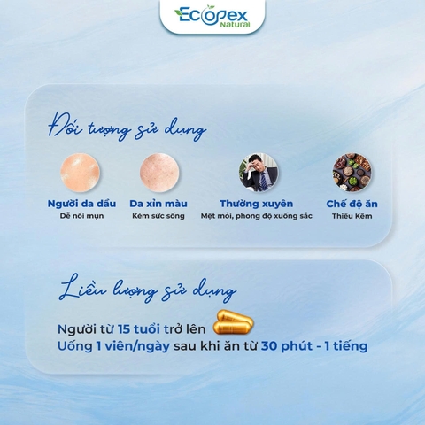 [3 HỘP TẶNG 1] Kẽm Gluconat + Multi Vitamin Tăng Cường Sức Khỏe, Kiểm Soát Dầu Nhờn, Giảm Mụn, Đẹp Da - Hộp 60 viên