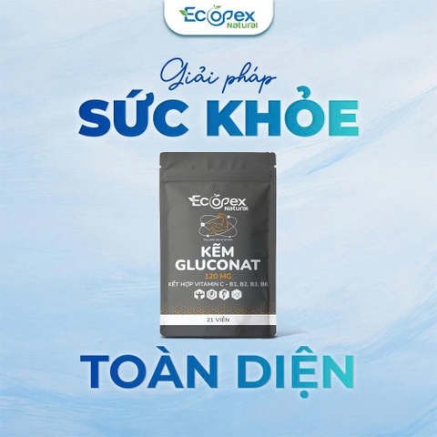 [1 TÚI] Kẽm Gluconat + Multi Vitamin Tăng Cường Sức Khỏe, Kiểm Soát Dầu Nhờn, Giảm Mụn, Đẹp Da - Túi 21 Viên