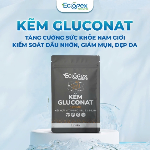 [1 TÚI] Kẽm Gluconat + Multi Vitamin Tăng Cường Sức Khỏe, Kiểm Soát Dầu Nhờn, Giảm Mụn, Đẹp Da - Túi 21 Viên