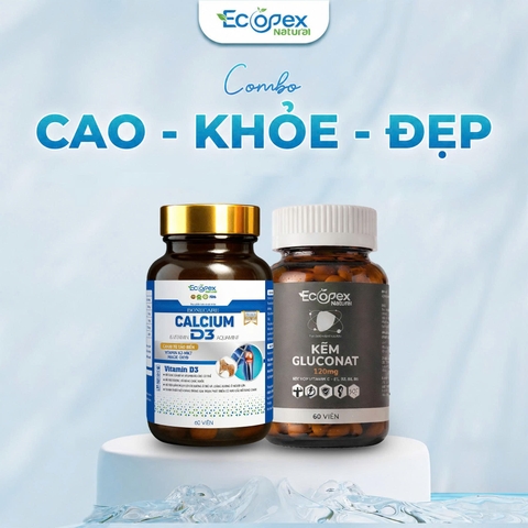[Calcium + Kẽm] Viên Uống Bổ Sung Canxi, Kẽm Và Vitamin