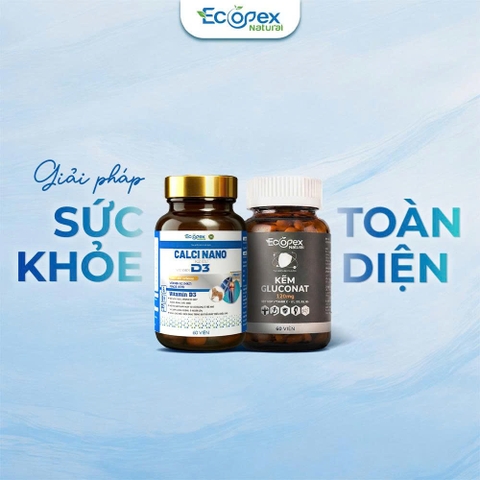 [Canxi + Kẽm] Cao - Khỏe - Đẹp. Hỗ Trợ Tăng Chiều Cao, Giảm Tình Trạng Dầu Mụn, Tăng Cường Sức Khỏe