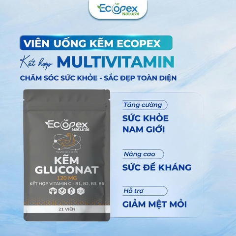 [1 TÚI] Kẽm Gluconat + Vitamin - Viên Uống Bổ Sung Kẽm Và Vitamin - Túi 21 Viên