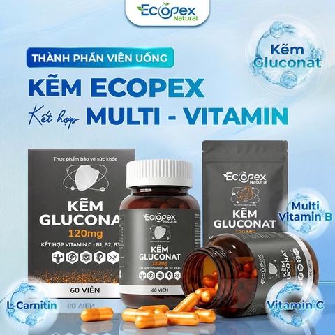 [1 TÚI] Kẽm Gluconat + Vitamin - Viên Uống Bổ Sung Kẽm Và Vitamin - Túi 21 Viên
