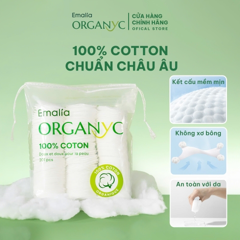 Bông Tẩy Trang Emalia Pháp 201 Miếng – 100% Cotton Tự Nhiên, An toàn mọi loại da.