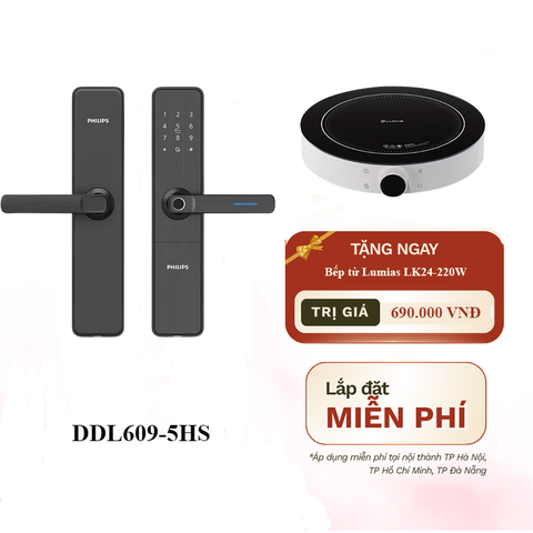 Khóa cửa vân tay Philips DDL609-5HS
