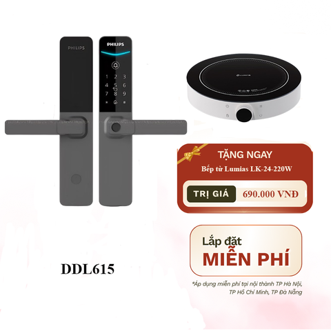 Khóa Cửa Thông Minh Philips DDL615 Chính Hãng Sale 40%