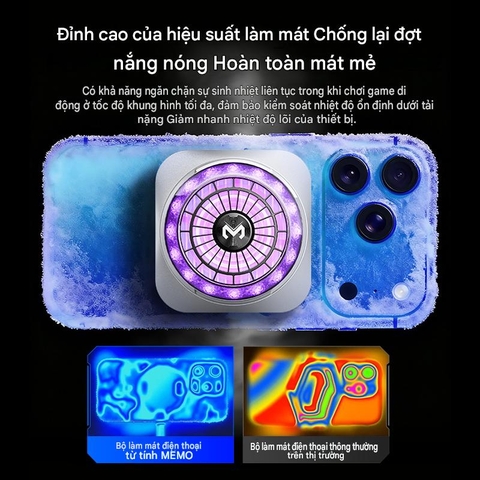 Quạt tản nhiệt sò lạnh làm mát nhanh MEMO CX21 công suất 18w bề mặt làm mát lên tới 18cm2