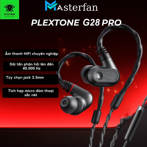 Plextone G28 Pro – Tai Nghe Gaming HiFi Chống Ồn, Định Vị Chuẩn, Màng Loa Kim Cương, 2 Cổng Type-C & 3.5mm