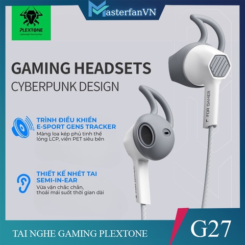 Plextone G27 |Tai nghe chơi game trang bị màn loa kép, dây chống đứt & chống rối