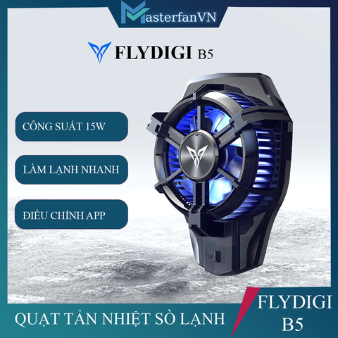Flydigi B5 | Quạt tản nhiệt sò lạnh cho điện thoại Flydigi có thể kết nối APP, điều chỉnh tốc độ gió