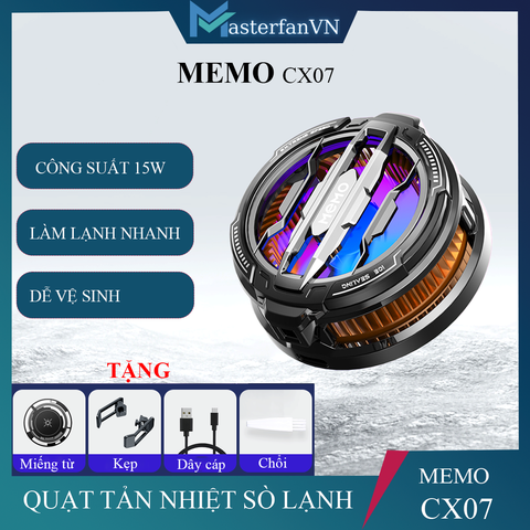 MEMO CX07 | Quạt tản nhiệt điện thoại sò lạnh thế hệ mới làm lạnh đóng băng hỗ trợ tăng fps gaming liên quân PUBG FF
