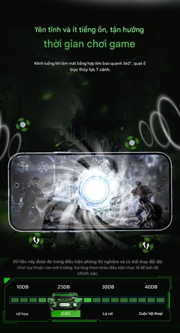 Quạt tản nhiệt sò lạnh dùng pin JS85 lên tới 3000mah làm lạnh cực nhanh có thể đóng đá giảm Fps chơi pubg