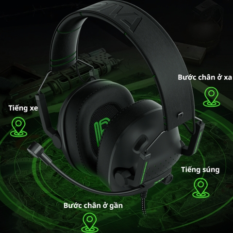 Tai Nghe Gaming Chụp Tai Piva A100 Tai nghe chuyên Game có Micro khử tiếng ồn, đệm tai nam châm dễ dàng tháo lắp