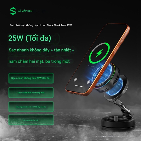 Sạc không dây kiêm quạt tản nhiệt sò lạnh Blackshark sạc tối đa 25W