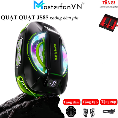Quạt tản nhiệt sò lạnh dùng pin JS85 lên tới 3000mah làm lạnh cực nhanh có thể đóng đá giảm Fps chơi pubg