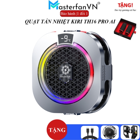 Quạt tản nhiệt cho điện thoại sò lạnh Kiri Th16 Pro AI cao cấp, làm lạnh nhanh sò kích thước lớn