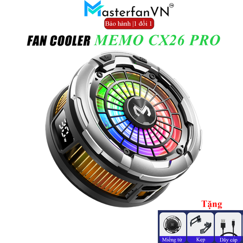 MEMO CX26 Pro 30W | Quạt tản nhiệt sò lạnh làm mát nhanh cho điện thoại