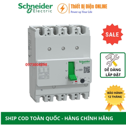 Schneider G12E4A125 MCCB 4P 125A 15KA Gopact 125E  Aptomat Cầu dao tự động