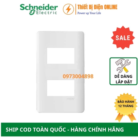 A8402S_WE_G19 Schneider Mặt 2 thiết bị Zencelo A màu trắng