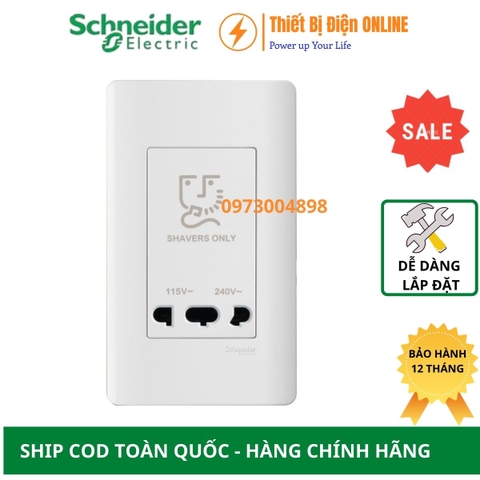 A84727_WE Schneider Ổ cắm dao cạo râu Zencelo A màu trắng