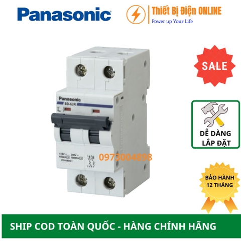 Aptomat MCB 2P 63A 6kA Panasonic BBD2632CNV cầu dao tự động