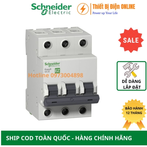 Aptomat Cầu dao tự đông MCB 3P 25A 4.5KA Schneider EZ9F34325 Easy9