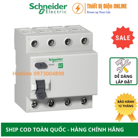 Aptomat chống giật RCCB 4P 40A 30mA Schneider EZ9R36440 Easy9