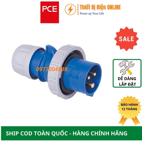 F0132-6 PCE Phích cắm di động 3P 16A IP67 kín nước