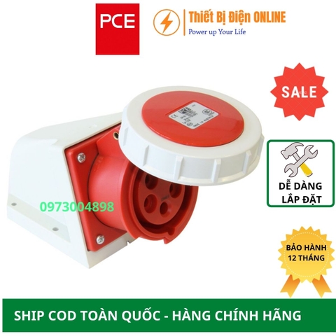 F1152-6 PCE Ổ cắm công nghiệp gắn nổi 5P 16A IP67 kín nước
