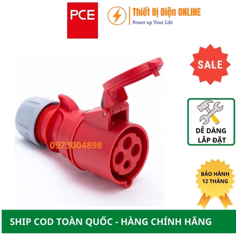 F214-6 PCE Ổ Cắm công nghiệp nối di động 4P 16A IP44