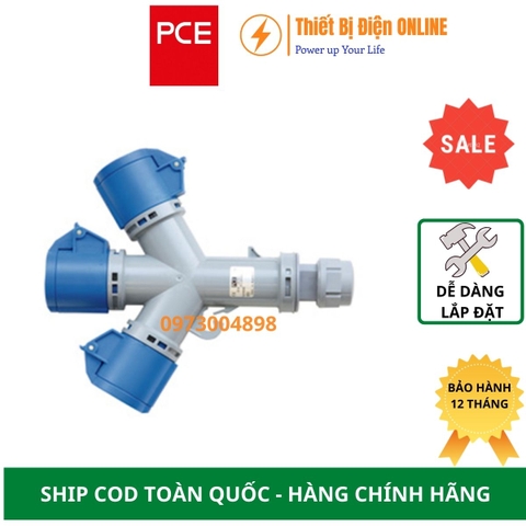F9432007 PCE Ổ cắm chia 3 ngả 3P 16A IP67