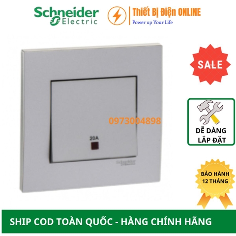 KB31D20NE_AS_G19 Schneider Công tắc Bình Nóng Lạnh 2 cực 20A Vivace màu xám bạc