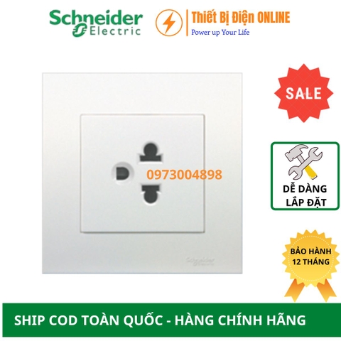 KB426UEST_G19 Schneider Ổ cắm đơn 3 chân Vivace 2P+E 16A màu trắng