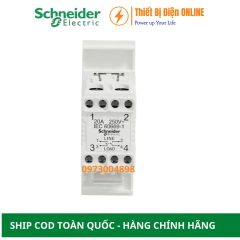 M3T31_D20N_WE Schneider Công tắc 2 cực 20A AvatarON A Bình Nóng Lạnh