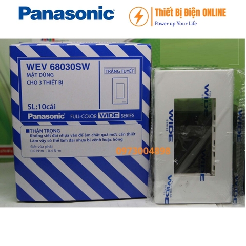 Mặt 3 thiết bị Panasonic WEV68030SW Wide