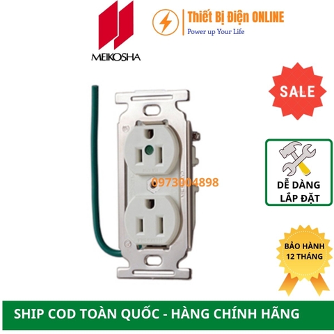 ME8502 Meikosha Ổ cắm đôi 3 chân 15A 125V 2P+E Receptacle