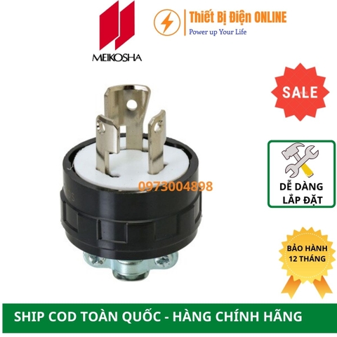 MH2572 Meikosha Phích cắm 3 chân khóa 15A 125V 2P+E Locking plug
