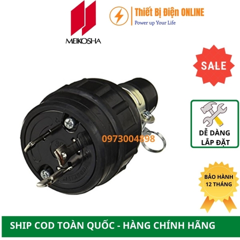 MH2578 Meikosha Phích cắm cao su 3 chân khóa 30A 250V 2P+E Locking plug