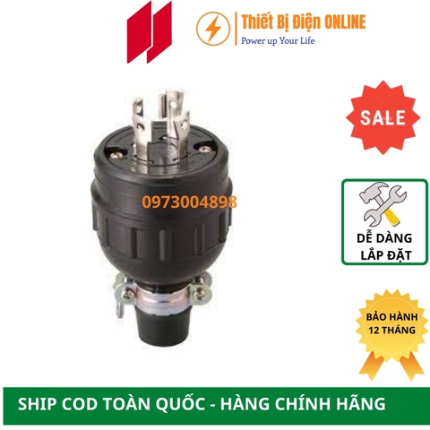 MH2579 Meikosha Phích cắm cao su 4 chân khóa 30A 250V 3P+E Locking plug