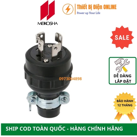 MH2584 Meikosha Phích cắm 4 chân khóa 20A 250V 3P+E locking plug