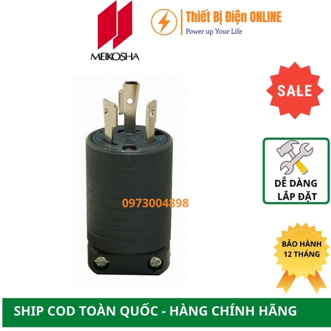 MH7172B Meikosha Phích cắm 3 chân khóa 20A 250V 2P+E Locking plug