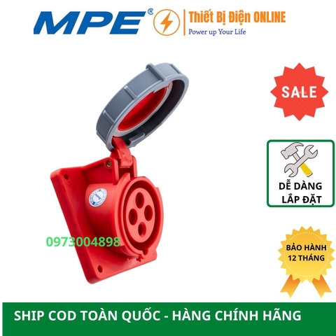 MPN-4242 MPE Ổ cắm công nghiệp 4P 32A IP67 loại âm nghiêng