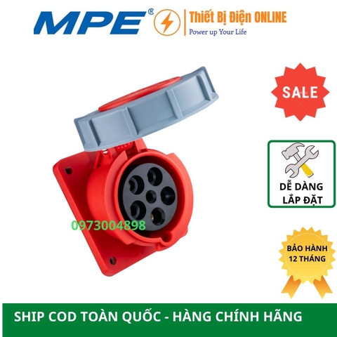 MPN-4352 MPE Ổ cắm công nghiệp 5P 63A IP67 loại âm nghiêng