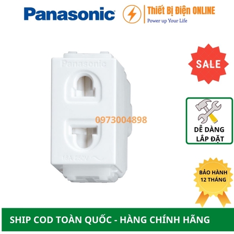 Ổ cắm đơn 2 chấu Panasonic WEV1081SW, WEV1081-7sw Wide