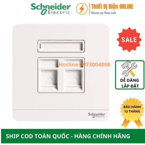 Ổ cắm mạng Lan Cat6 đôi Schneider E8332RJS6_WE_G19 AvatarON màu trắng