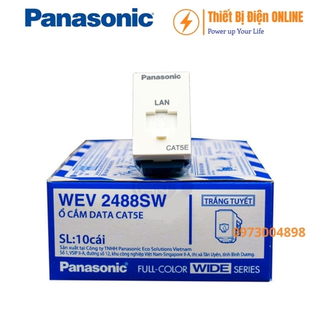 Ổ cắm mạng data Cat5e Panasonic WEV2488SW Wide