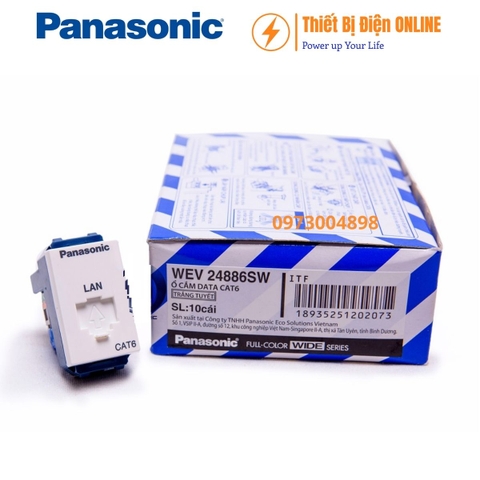 Ổ cắm mạng data Cat6 Panasonic WEV24886SW Wide