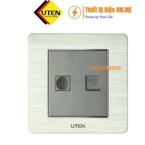 Ổ cắm Tivi và ổ điện thoại V6 UTEN V6.0-TVTEL